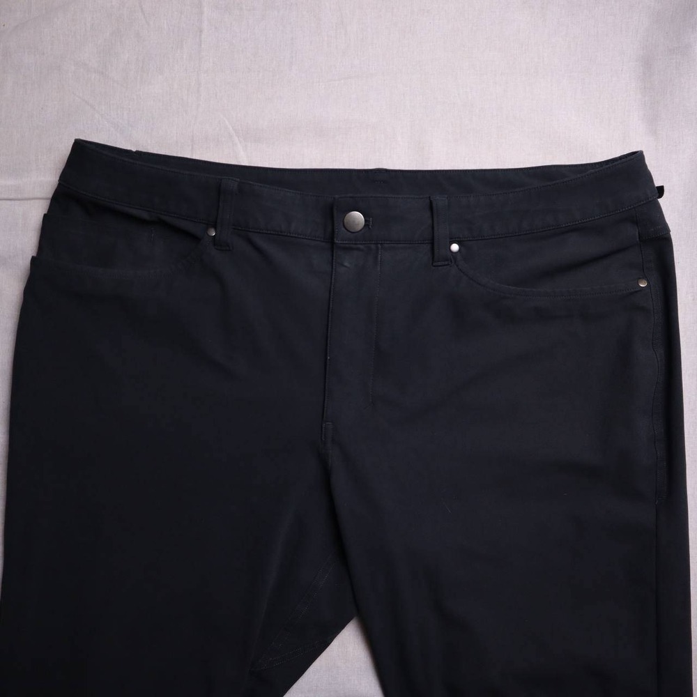 Mens Lululemon Black Performance Stretch Pants Fit Casual Dress Pants 38‎ - Picture 6 of 8